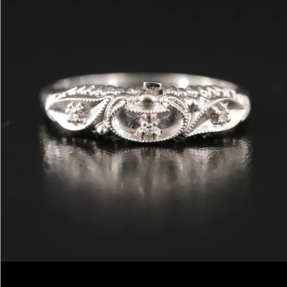 18-19th century Vintage 14K Diamond ring